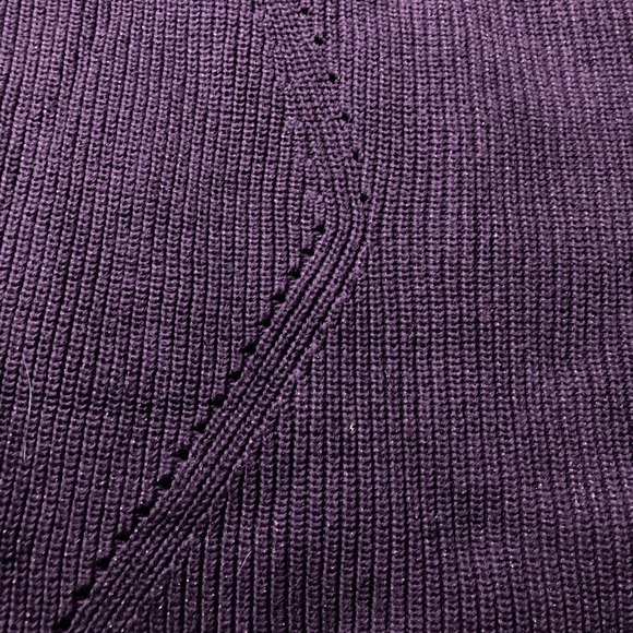 Express Purple V-Neck Sweater - Picture 6 of 7